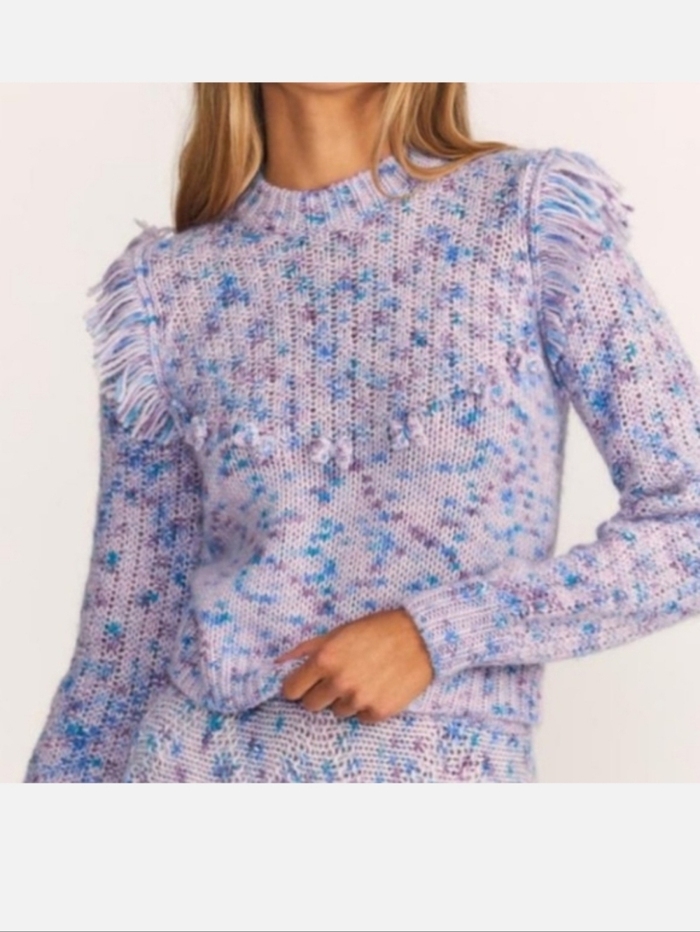 LoveShackFancy Koru Pullover Frosted Berry Size S